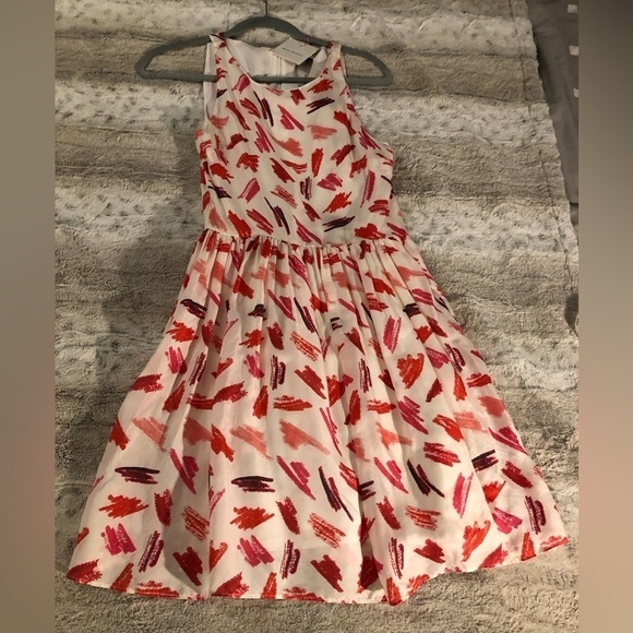 : : RACHEL ANTONOFF New w/ Tag Retro Style White & Scribble Sleeveless Dress : : - Picture 2 of 13